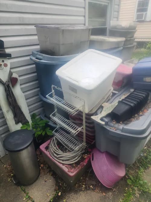 Junk removal — household cleanout pile